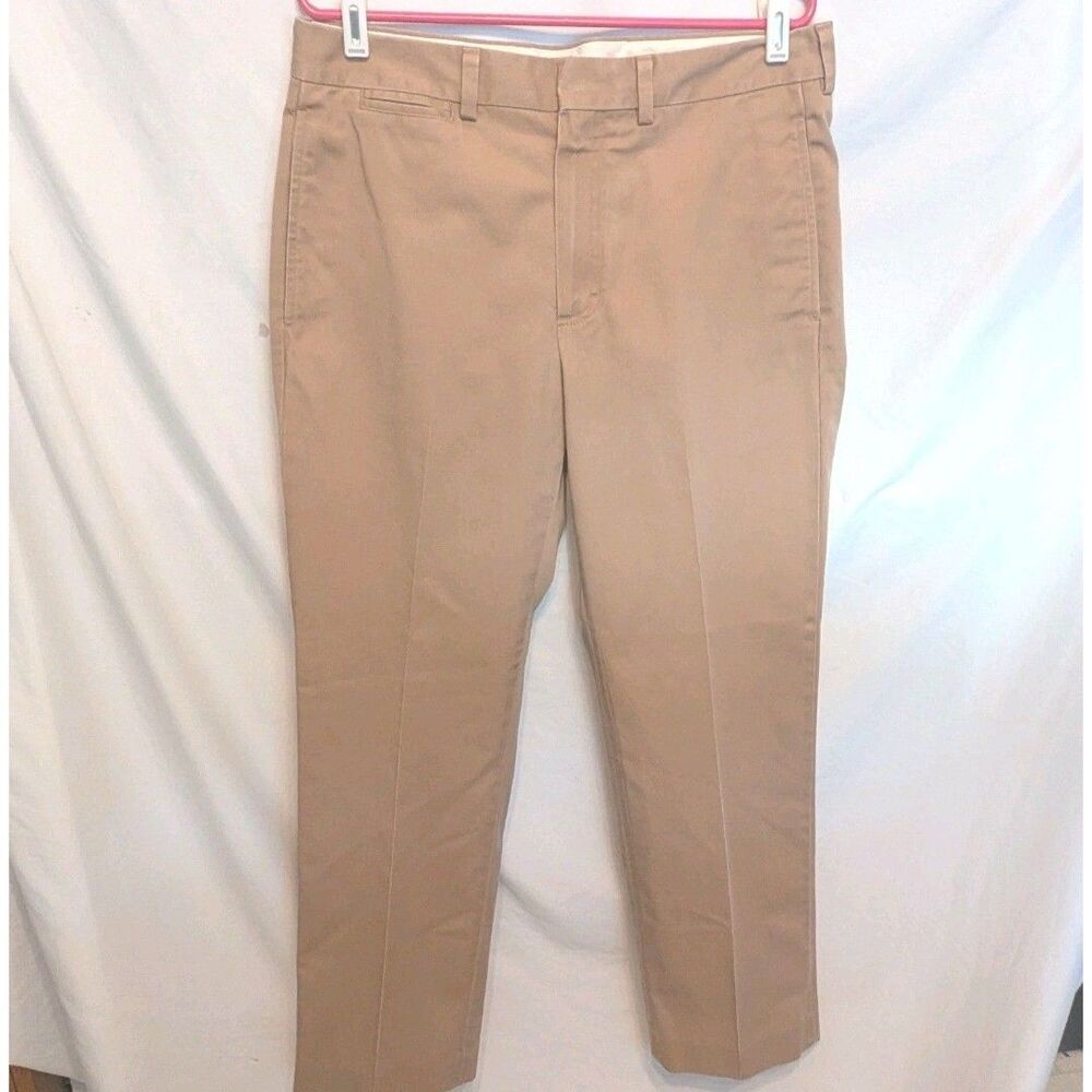 LL Bean Men's Chinos Standard Fit Straight Leg Golden Khakis Size 33(34x31) Pant